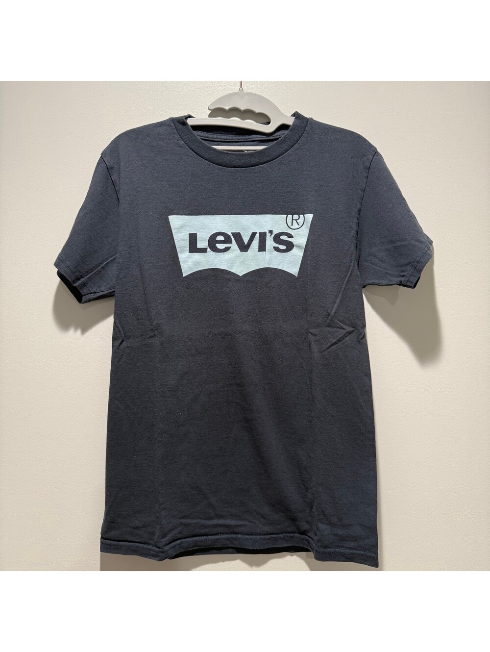 Levi's Logo Graphic T-Shirt Dark Blue Size Small Cotton